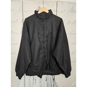 NRA Tactical Mens XL Black Full Zip Windbreaker Jacket Mock Neck Lightweight